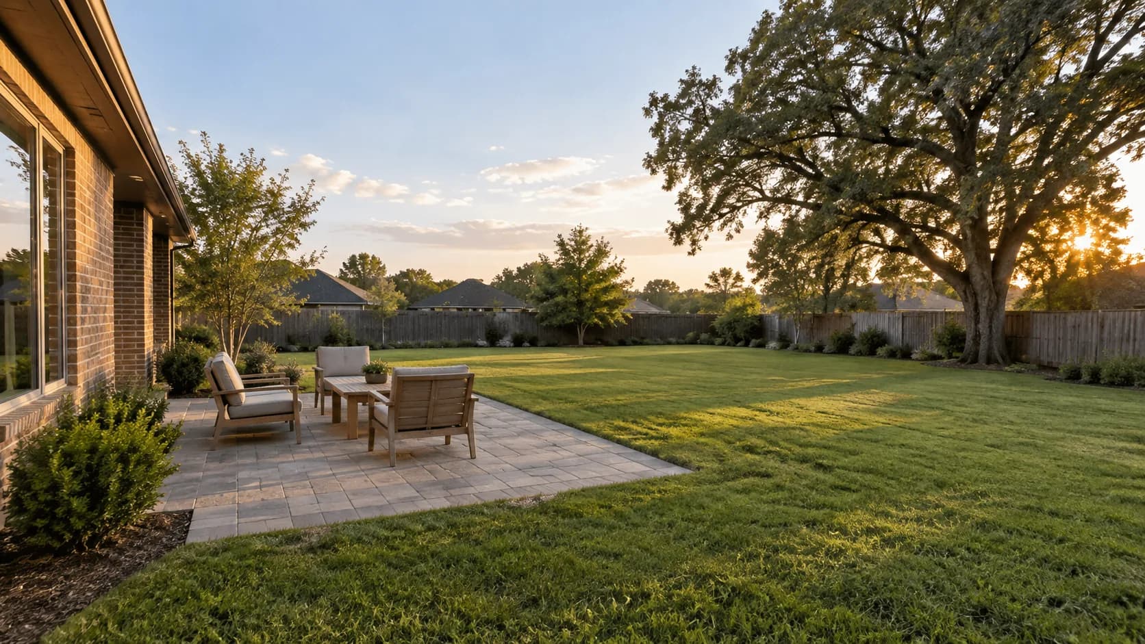 A more open backyard.